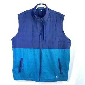 LANDS END | turquoise blue vest size 2xl - XXL pockets full zip Men's